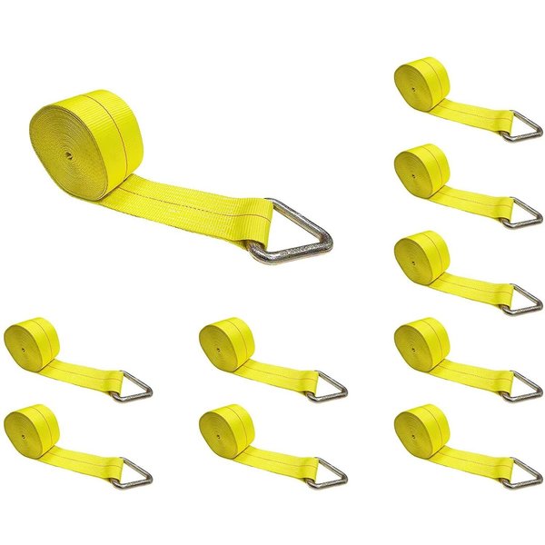 Tie 4 Safe 4" x 30' Winch Straps w/ Delta Ring
WLL: 5,400 lbs, PK10 TWS42-1530-F94-10